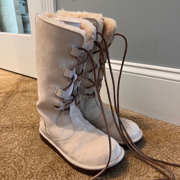 Ugg Whitley Tall Suede S7 lace up boots - Picture 1 of 4